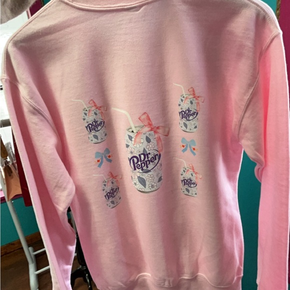 Pink Gilden, Dr Pepper designed crewneck - Picture 1 of 3